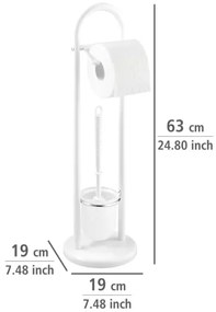 WENKO 17092100 - Perie WC SIENA, 19 x 63 cm, alb/satinat