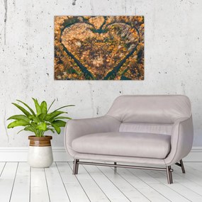 Tablou pe sticlă - Râu în formă de inimă (70x50 cm)