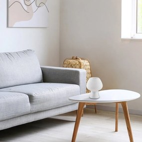 Veioza/Lampa de masa decorativa, Vinelle alb