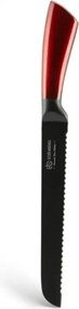 Set de cutite Edenberg EB-936, 5 piese, Otel carbon, Suport, Rosu