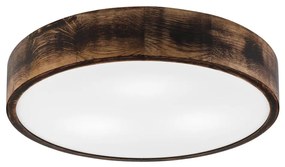 Plafonieră OAK SMOKY 3xE27/15W/230V ø 47,5 cm stejar/maro închis