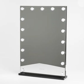 Brilagi - Oglindă de machiaj LED reglabilă HOLLYWOOD LED/15W/230V 55x70 cm neagră