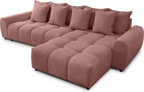 Colțar teracotă (cu colț pe partea dreaptă/cu șezlong) Albane – Ropez