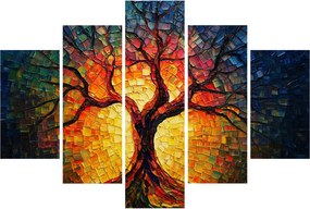 Tablou - Arborele vieții în mozaic (150x105 cm)