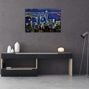Tablou orașului nocturn (90x60 cm)