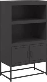 vidaXL Dulap înalt, negru, 68,5x38,5x123,5 cm, oțel