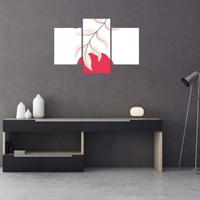 Tablou - Abstracție florală roz N⁰2 (90x60 cm)