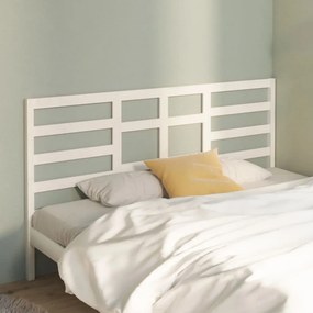 818161 vidaXL Tăblie de pat, alb, 206x4x104 cm, lemn masiv de pin