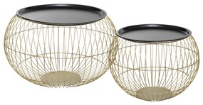 Set 2 masute de cafea rotunde ALYA, metal