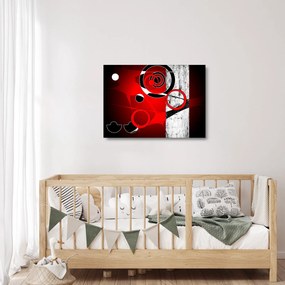 Tablou pe sticlă cu abstracție (70x50 cm)