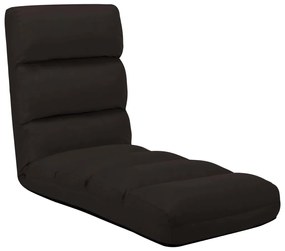 vidaXL Scaun de podea pliabil, maro, piele ecologică