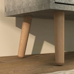 HOMCOM Pantofar cu 4 Sertare Rabatabile pe 2 Niveluri pentru 16 Perechi de Pantofi, 95x26x95 cm, Gri | Aosom Romania