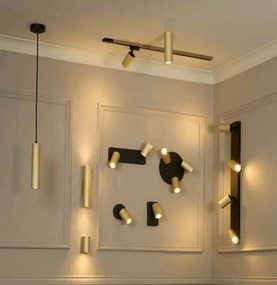 Spot aplicat din aluminiu canelat Anna bronz