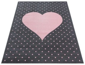 Covor pentru copii roz/gri 80x150 cm Bambi – Ayyildiz Carpets