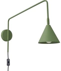 Lampă de perete Sollux SL.1700 NOX 1xE14/10W/230V verde