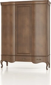 Dulap lemn masiv Celisea 3 Uși, 160 × 63 × 220 cm - Ivoire