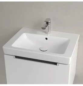 Set mobilier 58.7cm Villeroy&amp;Boch Subway 2.0 alb lucios, cu lavoar Subway 2.0, A68700DH+7113F001