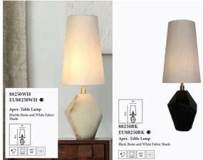 Veioza/Lampa de masa decorativa Apex negru/alb