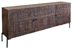 Comoda lemn de mango relief 3D TRIBAL 180cm