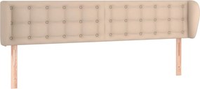 vidaXL Tăblie pat cu aripioare cappuccino 163x23x78/88cm piele eco