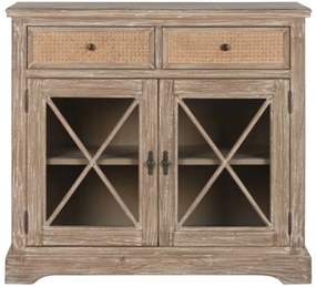Bufet, natur, din lemn de bayur si rattan, Seraphine