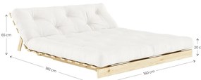Canapea gri extensibilă 160 cm Roots - Karup Design