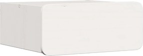vidaXL Noptieră cu sertar Alb 39 x 34 x 16,5 cm Lemn masiv de pin