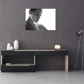 Tablou - Portretul femeii, alb- negru (70x50 cm)