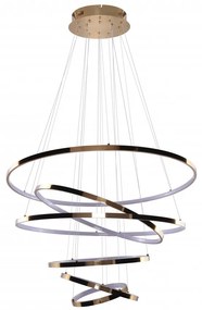 Lustra LED dimabila design modern casa scarii Wheel 6 Long aurie