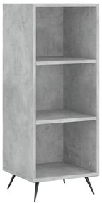828704 vidaXL Dulap cu rafturi, gri beton, 34,5x32,5x90 cm, lemn compozit