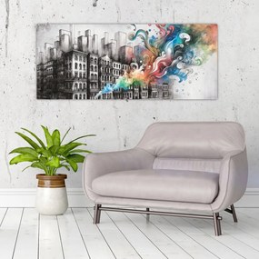 Tablou - Viața industrială (120x50 cm)