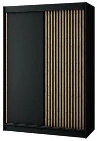 Dulap de haine 150 cm Ladonna (negru mat). 1045676
