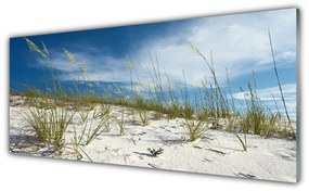 Tablou pe sticla Plaja Peisaj Brun Verde