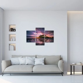 Tablou cu plajă în apus de soare (90x60 cm)