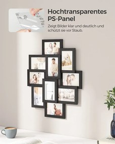 Set 10 Rame Foto, MDF, Negru