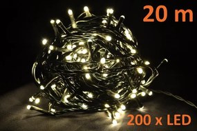 Iluminat de Crăciun LED 20 m - alb cald, 200 diode