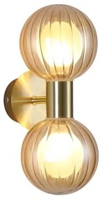 Searchlight 30507GO - Aplica de perete LUMINSPHERE, 2x G9/7W/230V, alamă