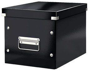 Cutie de depozitare neagră din carton cu capac 26x26x24 cm Click&amp;Store – Leitz