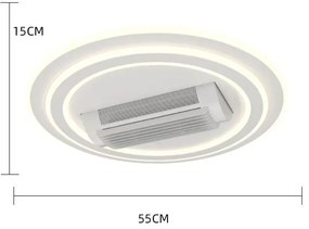 Lustra LED cu ventilator, 6 Trepte de Viteză, Telecomandă, Functionare Silentioasa