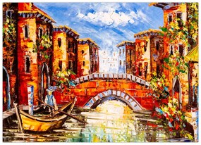 Tablou - Pictură în ulei a orașului III. (70x50 cm)