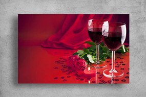 Tablouri Canvas Drinks - Trandafiri si vin