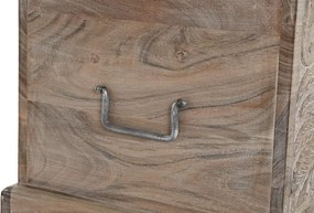 Cufar din lemn de acacia sculptat manual, 90X40X40 cm, "Epoque"