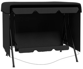 Outsunny Husa de Protectie balansoar de Gradina panza impermeabila dim. 2,15L x 1,55l x 1,5H m PE Negru | Aosom Romania
