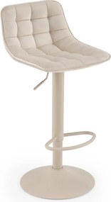 Scaun bar H95_CS, bej deschis/casmir, stofa catifelata/metal, 43x44x84