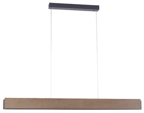 Lampă suspendată maro 121 cm inclusiv LED cu telecomandă - Ajdin