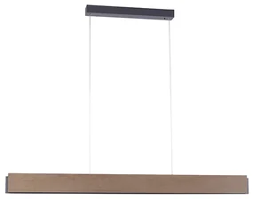 Lampă suspendată maro 121 cm inclusiv LED cu telecomandă - Ajdin