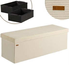 Deuba Bancă de depozitare 114x38x38 cm - bej