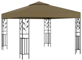 Pavilion de gradina, gri taupe, 3 x 3 m, 180 g m  ²
