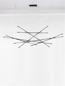Lustra LED XL suspendata design modern RACCIO negru