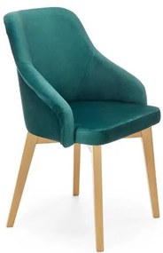 Scaun Toledo 2 velvet verde/stejar miere Monolith 37